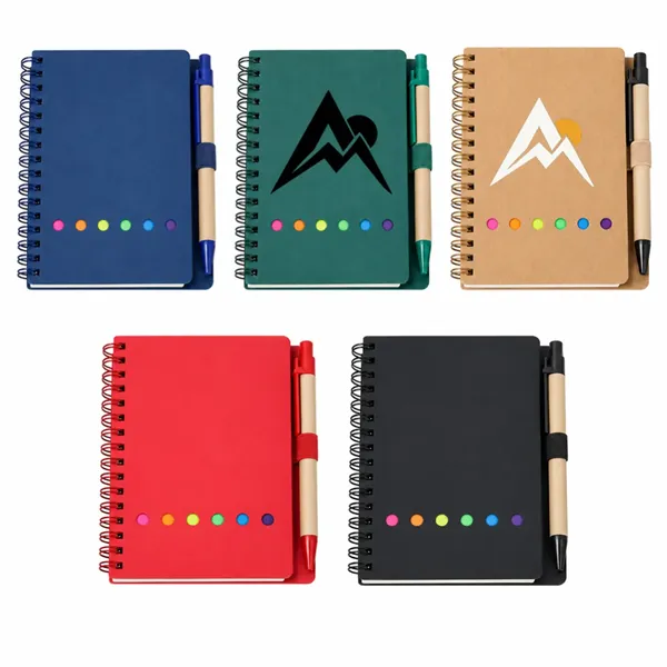 A6 Kraft Spiral Notebook With Pen